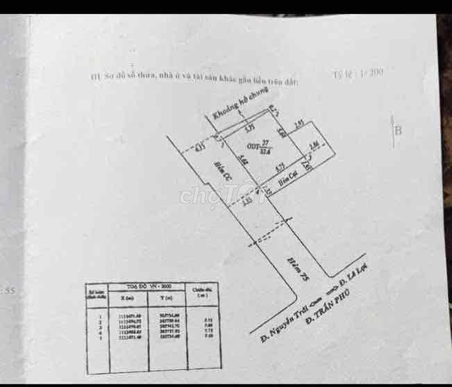NHÀ VỊ TRÍ KINH DOANH TRỤC CHÍNH HẺM 75 TRẦN PHÚ