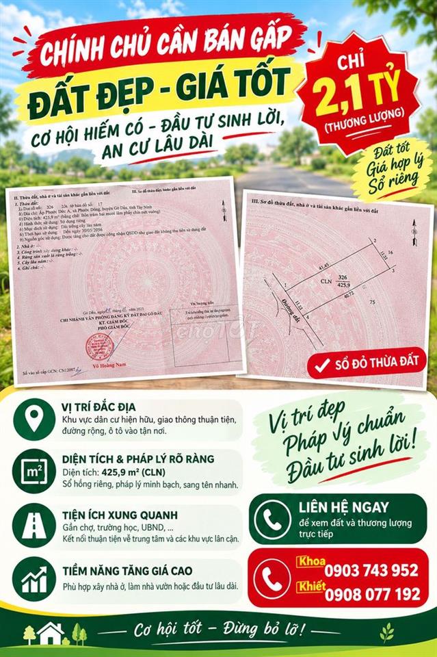 Cần bán đất đầu tư