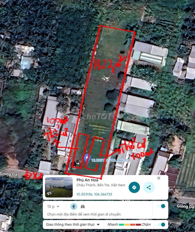 2.000M² GẦN KCN GIAO LONG – 200M² THỔ CƯ – 4,8 TỶ | LỘ GIỒNG DA