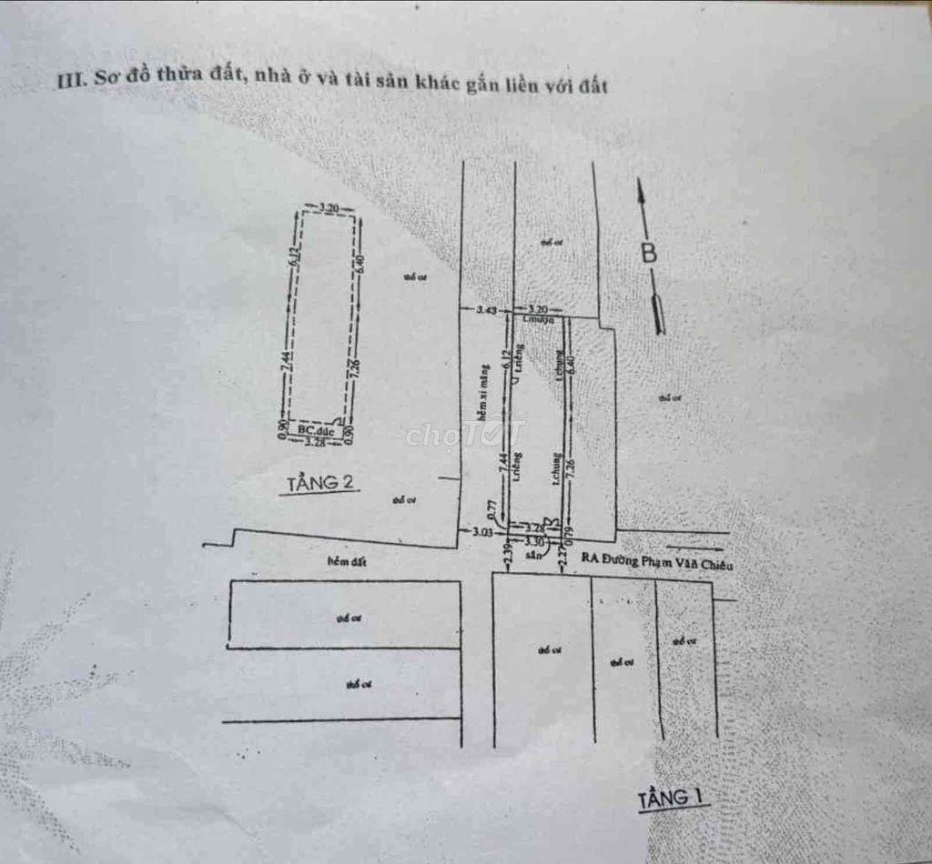🔥 NHÀ 2 TẦNG - PHẠM VĂN CHIÊU - DT: 48m2 - Ô TÔ CHẠY QUANH NHÀ