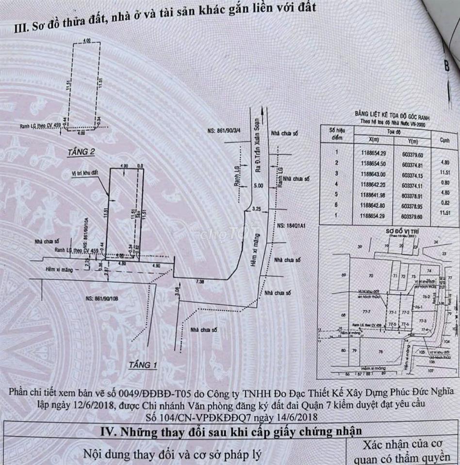 Cần bán nhà hẻm 861 Trần Xuân Soạn