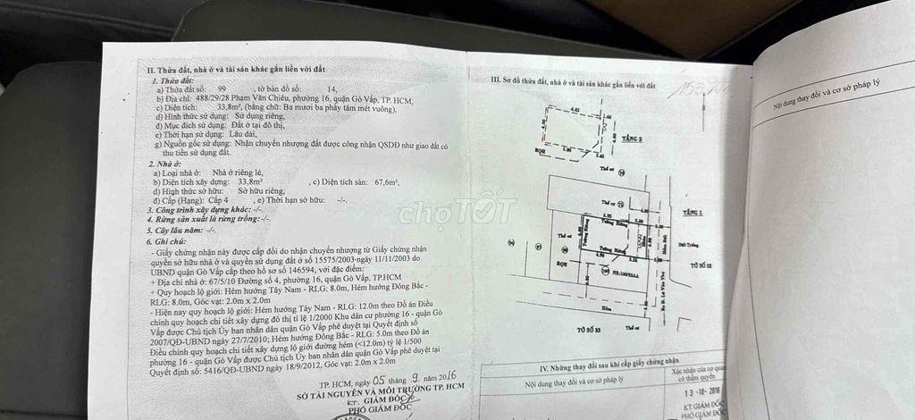 Cần bàn căn nhà Gò Vấp
