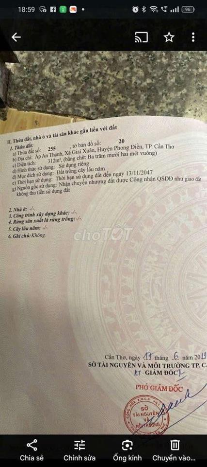 đất vườn ngay chợ giai xuân đi vô tầm 100m