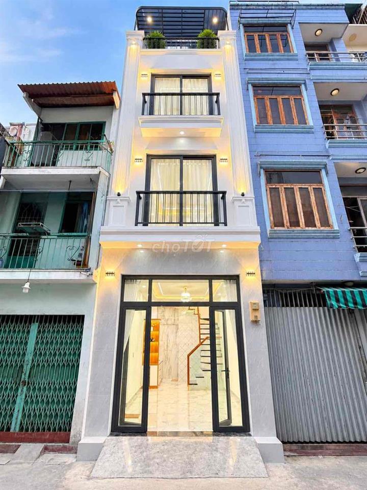 Chỉnh chủ bán nhà 4 tầng Phan Văn Trị, hẻm 7m thông, nhỉnh 6tỷ