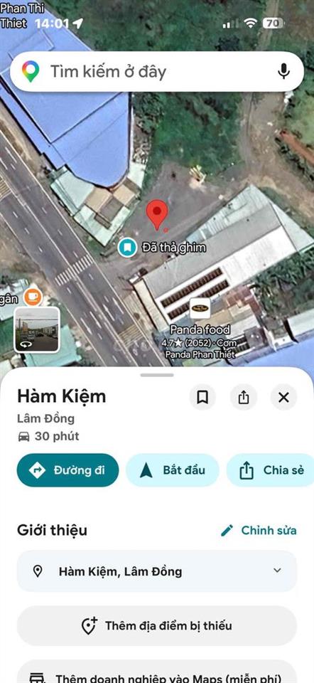 Mặt tiền đường Hàm Kiệm - Tiến Thành (đường dẫn Cao tốc Dầu Giây - Pha