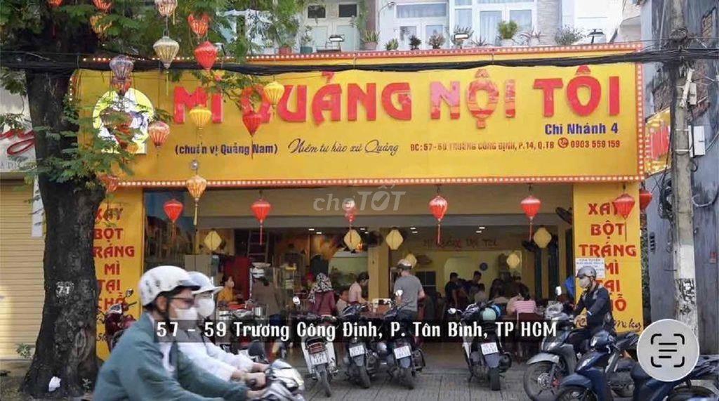 CHO THUÊ NHÀ MẶT TIỀN 57-59 TRƯƠNG CÔNG ĐỊNH, P.14, TÂN BÌNH