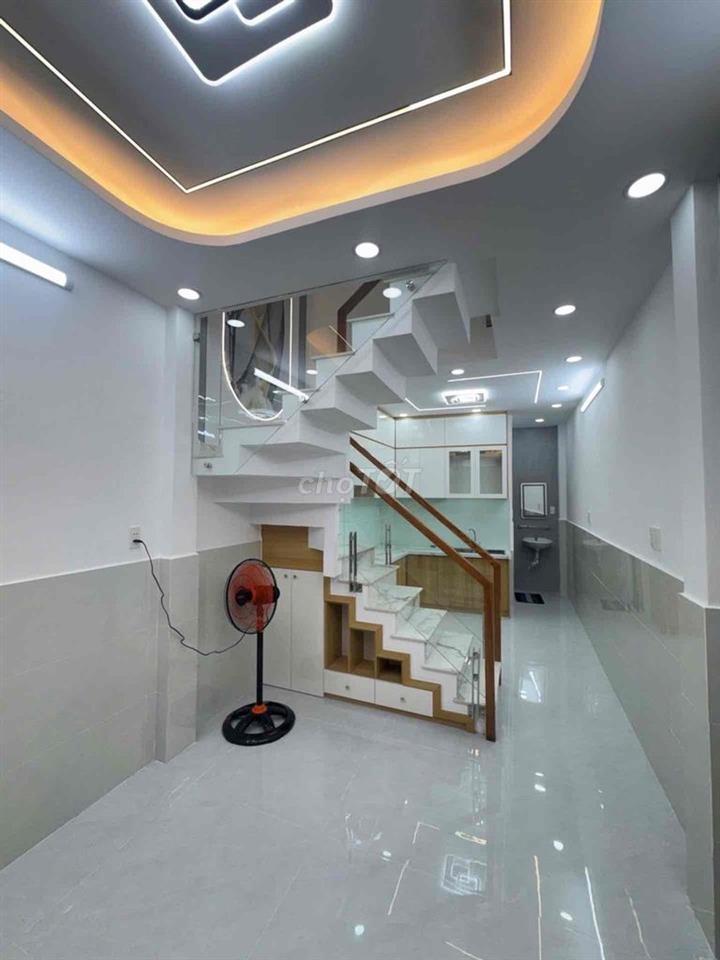 NHÀ MỚI- 3x8m-2PN-2WC-1BC-HEM BA GÁC-KHU DÂN TRi