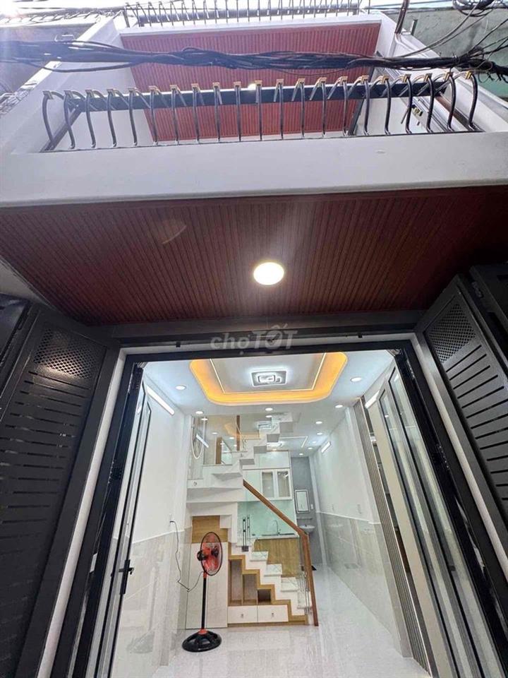NHÀ MỚI- 3x8m-2PN-2WC-1BC-HEM BA GÁC-KHU DÂN TRi