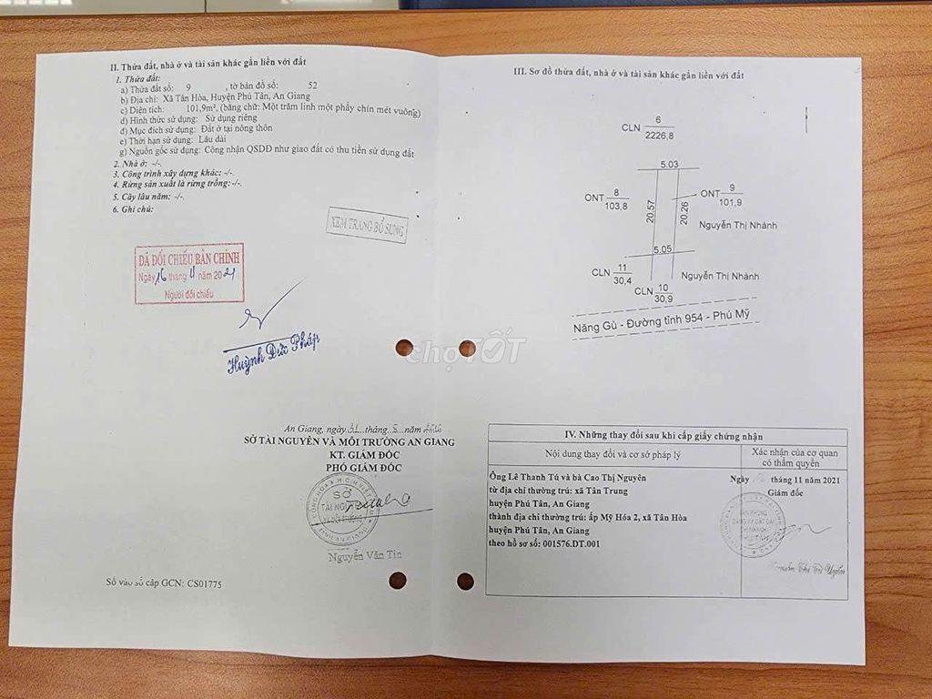 Bán Nhà Đất Phú Tân - An Giang