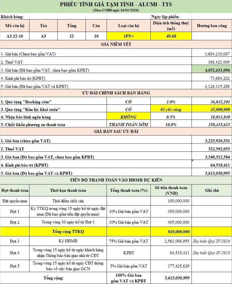 Chính chủ cần bán căn hộ 1PN+ dự án Alluvia City Văn giang Hưng yên.