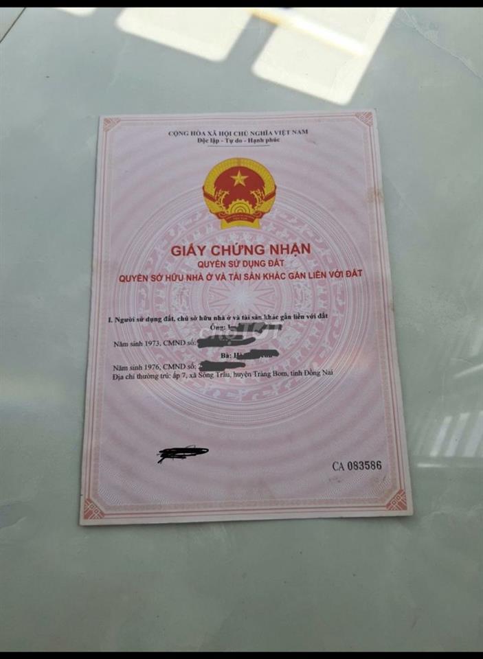 Chính chủ cần bán đất ở cây gáo , trảng bom , đồng nai