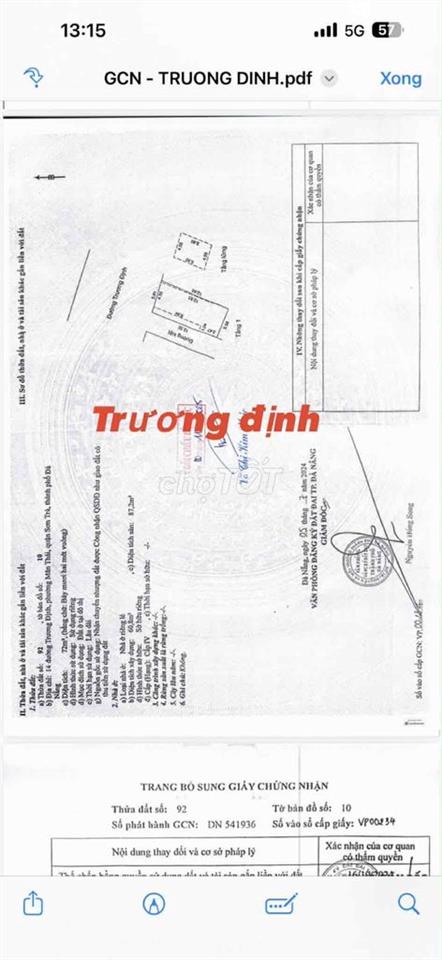 bán nhà cấp 4 mặt tiền trương định