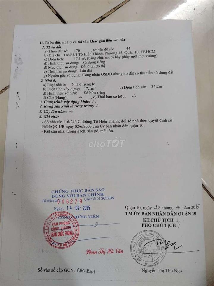 ✨ NHÀ RIÊNG QUẬN 10 – VỊ TRÍ KẾT NỐI THUẬN TIỆN ✨