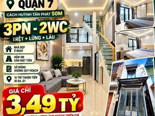Chính chủ bán nhà Huỳnh Tấn Phát Q7 – 3PN – cách MT 50m – 3,49 tỷ TL