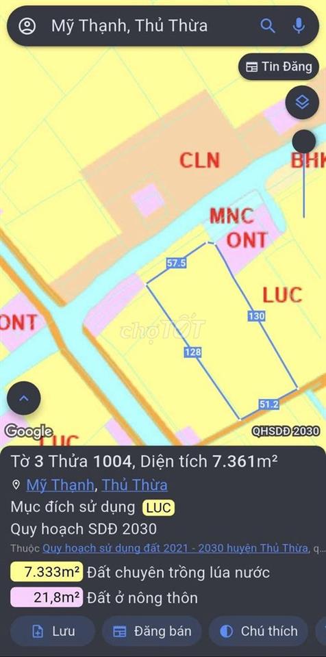 🌾🔥 CHÍNH CHỦ CẦN BÁN GẤP 7.481M² ĐẤT LÚA – MỸ THẠNH, THỦ THỪA CŨ