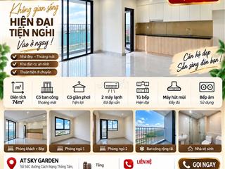 Cho Thuê AT SKY GARDEN Lái Thiêu 2PN 74m² – Gần VSIP 1 – 7,5 Triệu