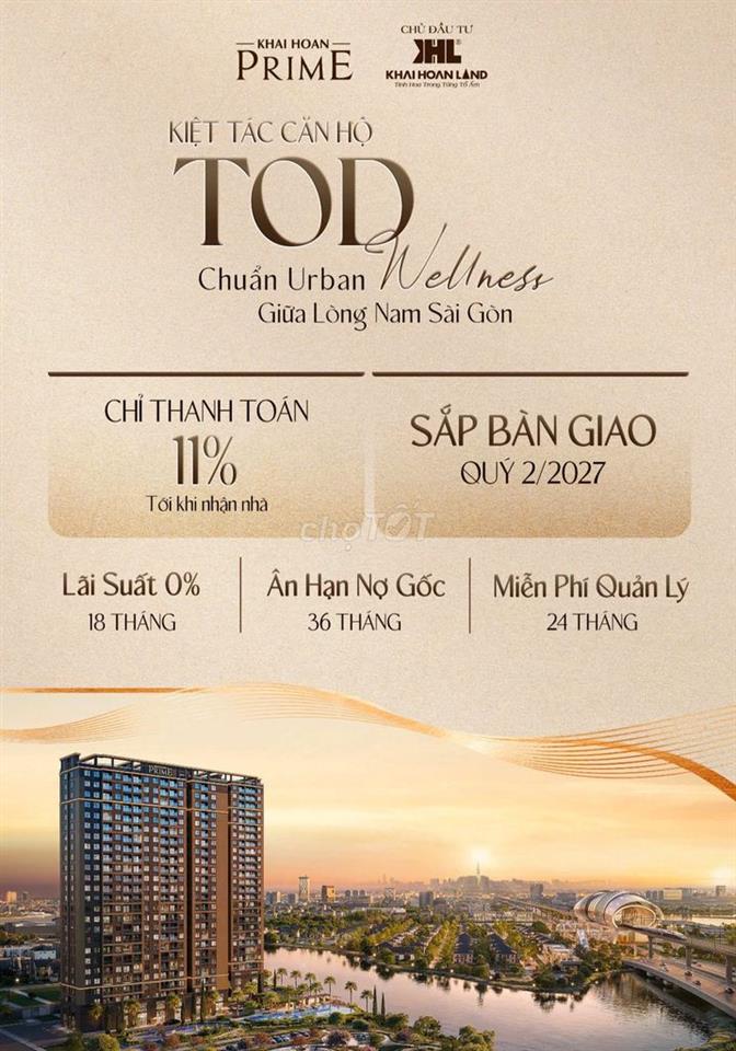 CĂN HỘ KHẢI HOÀN PRIME 2PN + 2WC