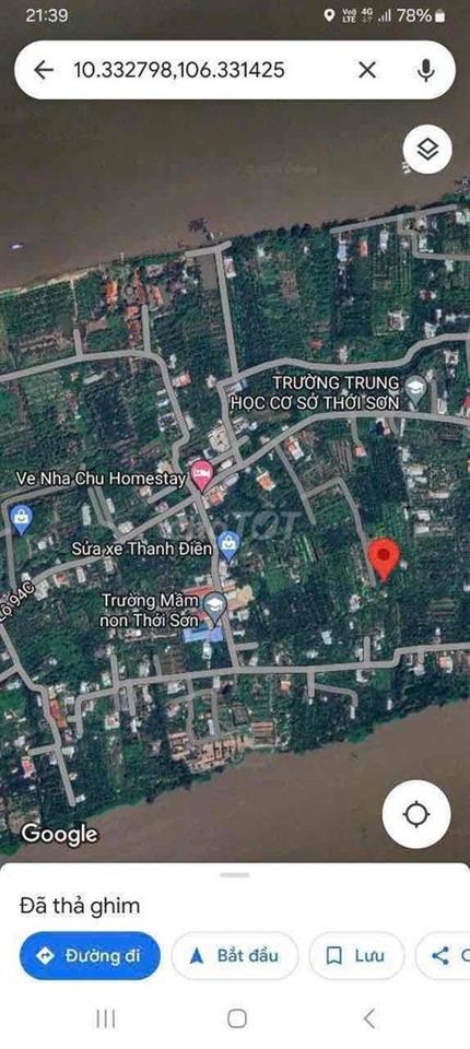 BÁN ĐẤT VƯỜN - THỔ CƯ ( EM CHÍNH CHỦ )– CỒN DU LỊCH THỚI SƠN, TP. MỸ T