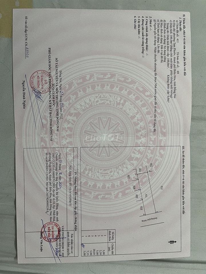 Bán đất 100m² ngang 5m tại KDC tín Nghĩa
