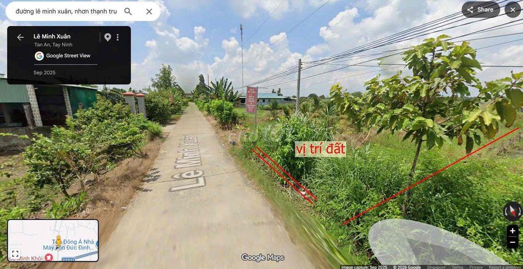 Bán đất mặt tiền Lê Minh Xuân, TP Tân An, 300m2 (6*50)