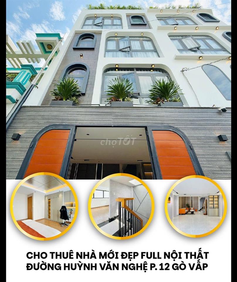 Cho Thuê Nhà Mới Đẹp Full Nội Thất Huỳnh Văn Nghệ Phường 12 Gò Vấp 