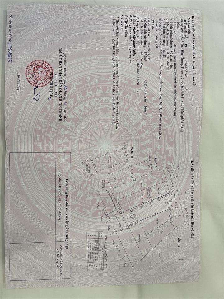 Bán căn nhà hẻm xe hơi tại 46/23 Trần Bình Trọng, quận Bình Thạnh, HCM