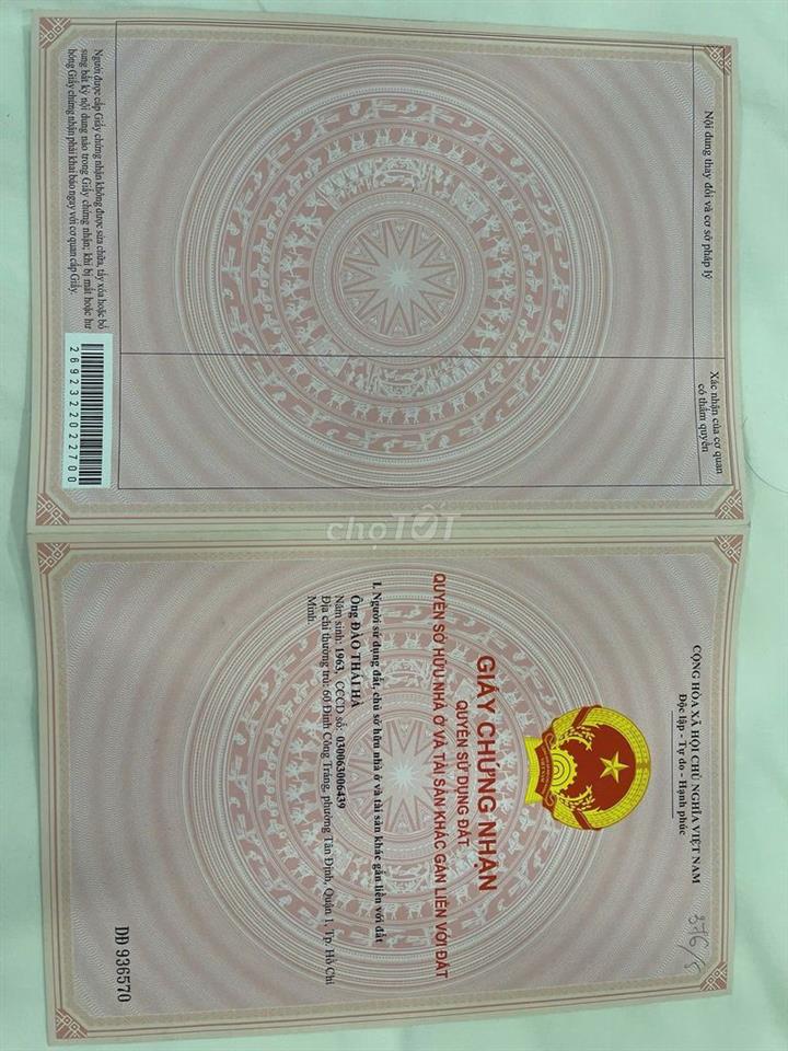 Bán căn nhà hẻm xe hơi tại 46/23 Trần Bình Trọng, quận Bình Thạnh, HCM