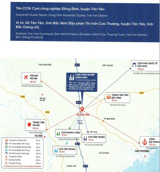 CCN ĐỒNG ĐÌNH, TÂN YÊN – VỊ TRÍ ĐẸP, THUẬN LỢI ĐẦU TƯ SẢN XUẤT