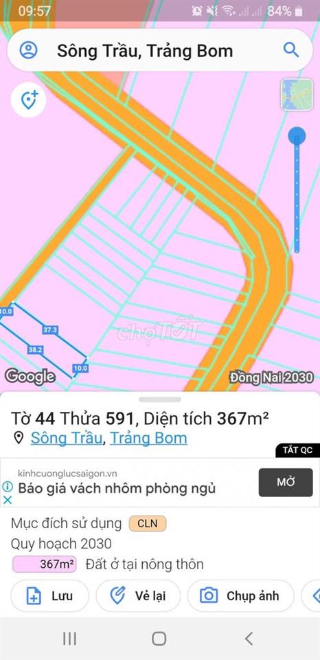 BÁN ĐẤT CHÍNH CHỦ 367M² KP1 TRẢNG BOM - SÁT KCN BÀU XÉO