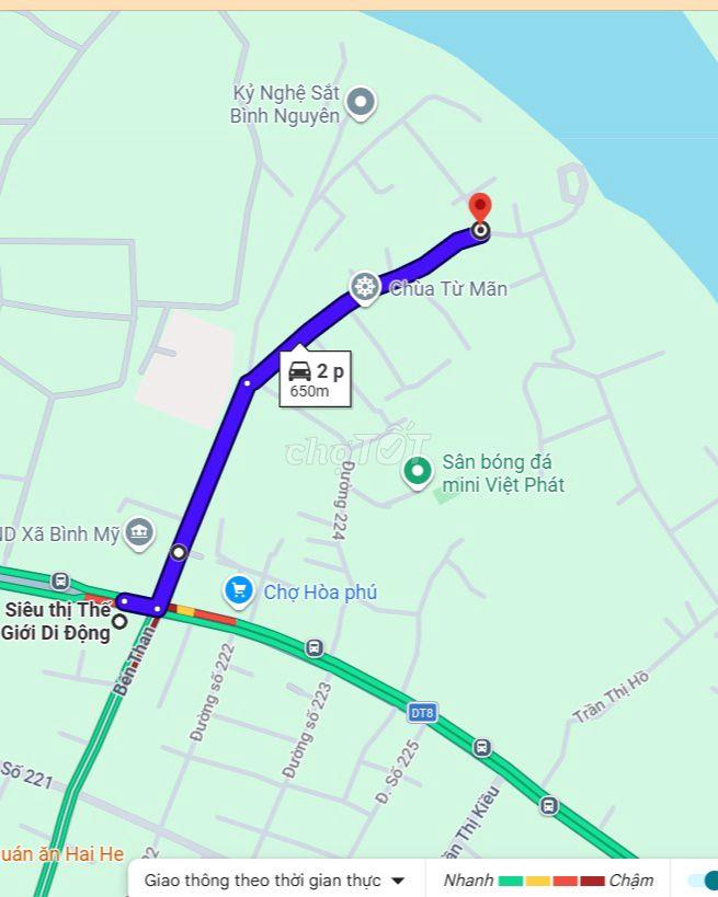Cần bán đất cách ông Sài Gòn 50 100 mét khu vực Hòa phú, Củ Chi cũ.
