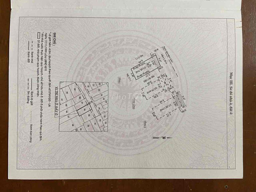 bán nhà chính chủ 3,5x8,2,trệt 2 lầu