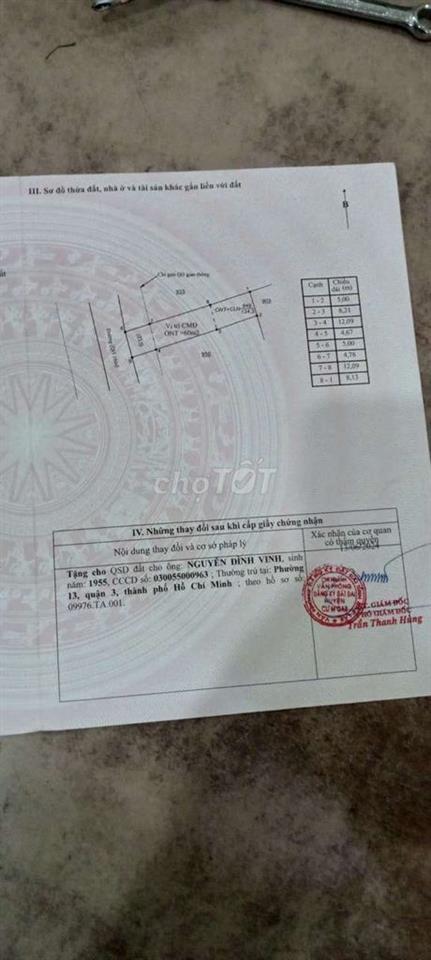 cần bán lô đất sổ hồng