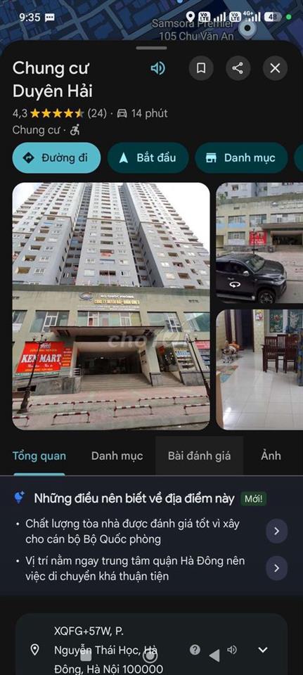 Cho Thuê Căn 3 Ngủ 2  Toà Nhà Duyên Hải - Quân Khu 3