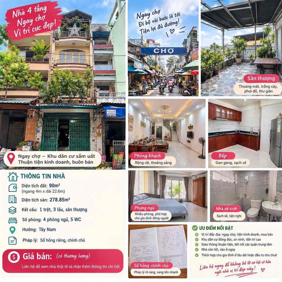 Nhà ngay chợ Hiệp Tân 81m2 giá 12T thương lượng chính chủ