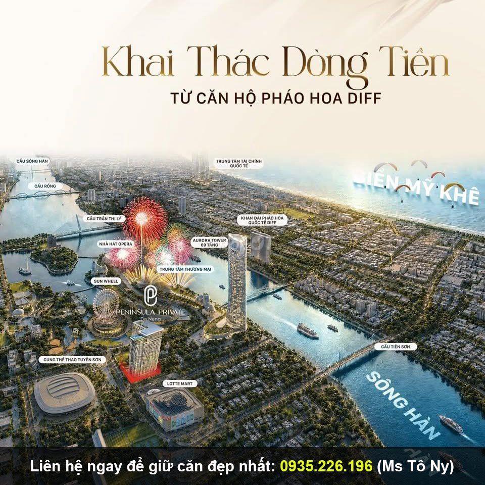 GIÁ HỜI CHO CĂN HỘ 2PN ĐẲNG CẤP VIEW PHÁO HOA, VIEW SÔNG, VIEW BIỂN