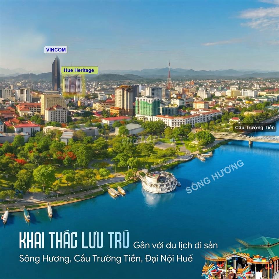Bán căn 2PN view đẹp nhất tòa tháp– Góc nhìn "đắt giá"trung tâm TP Huế