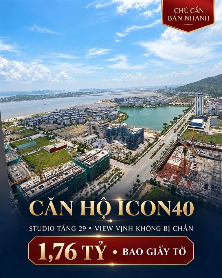 BÁN STUDIO ICON40 TẦNG 29 – VIEW VỊNH TRỌN VẸN, FULL NỘI THẤT CAO CẤP