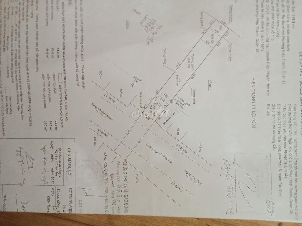 Cần bán nhà mặt tiền đường Hương lộ 80b