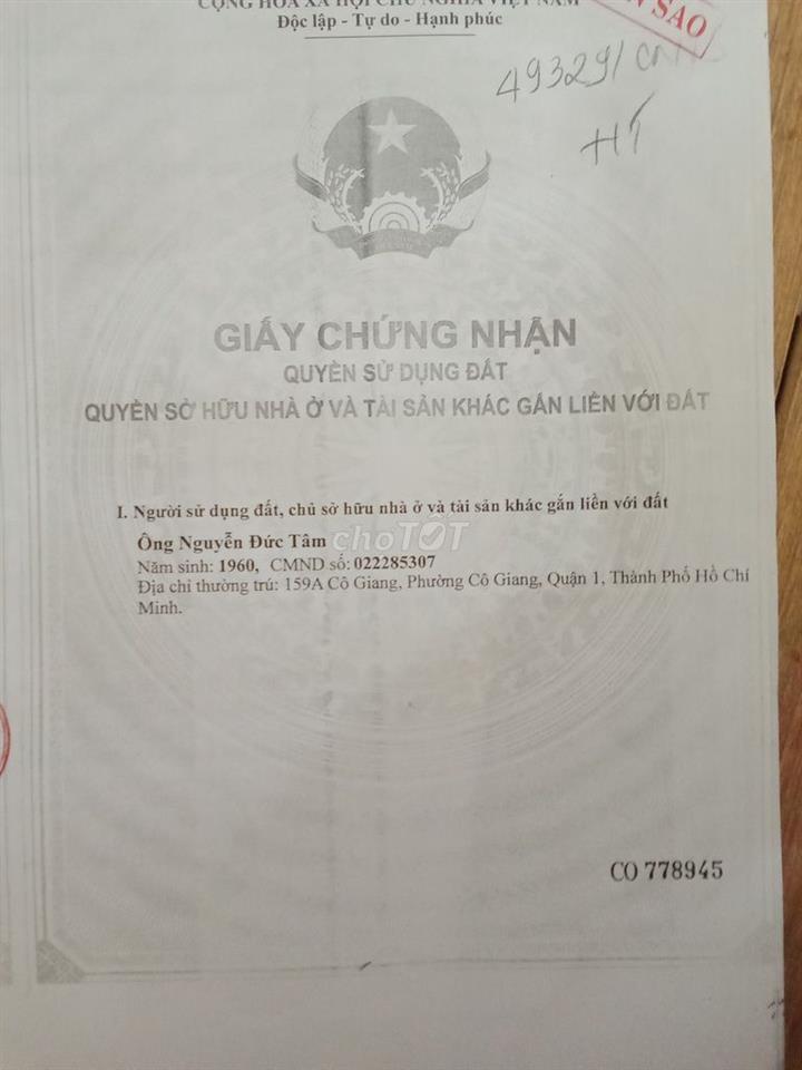 Cần bán nhà mặt tiền đường Hương lộ 80b