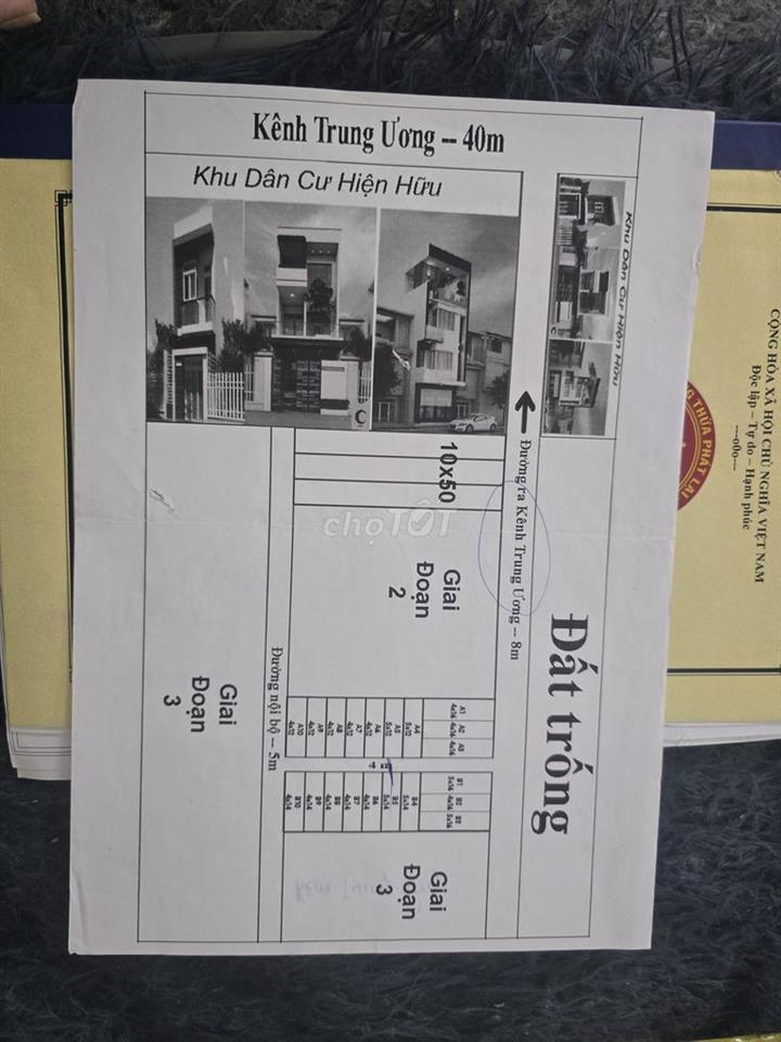 Chủ cần bán gấp 1 tỷ đất hẽm xe hơi Kênh Trung Ương - Bình Chánh