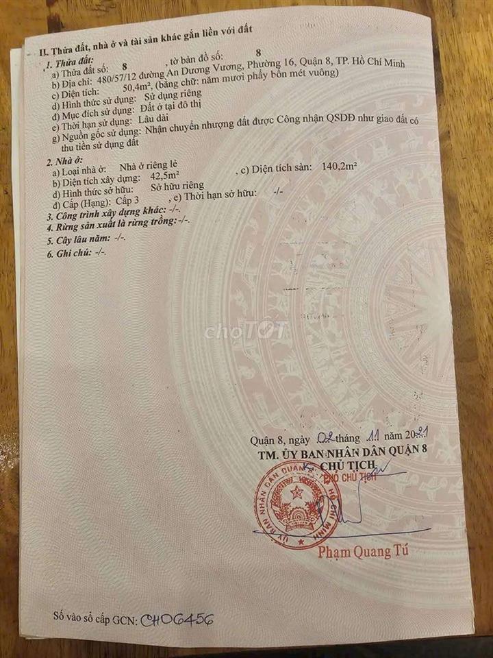 Bán Nhà P.Bình Phú Q6 Khu Dân Cư Bình Phú