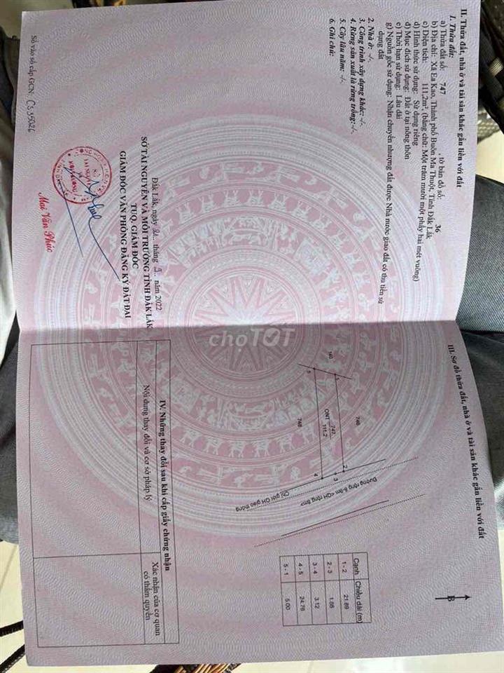 đất chính chủ ekao sau uỷ ban cách đường hcm 200m