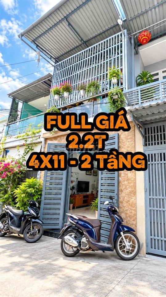 Chỉ 2.2T - 2 tầng - 4 x 11, Ngay Nguyễn Ảnh Thủ - Trung Chánh Hóc Môn.