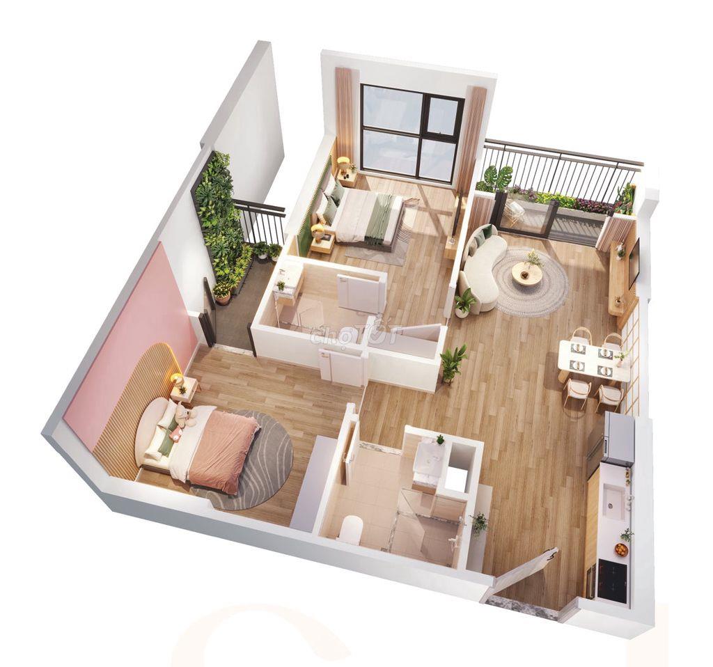 Căn 2PN2WC 55m2 Tòa G2 Vinhomes Smart City – Nhận nhà Q1/2027