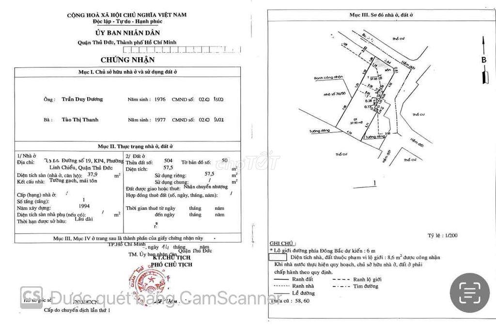 BÁN NHẢ HẺM ĐƯỜNG 19