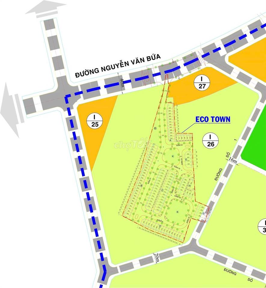 💥 BÁN GẤP LÔ ĐẤT 88.8M² ECO TOWN HÓC MÔN – GIÁ: 2.75 TỶ (THƯƠNG LƯỢNG)