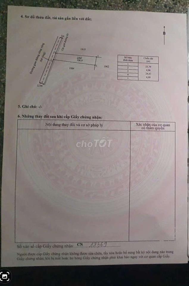 Chủ gửi bán lô đất Mỹ Lộc-Cần Giuộc