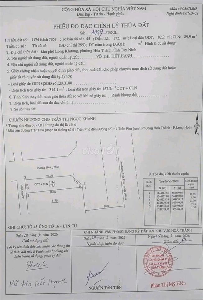 Cần Bán Đất Góc 2 Mặt Tiền TRẦN PHÚ giá rẻ