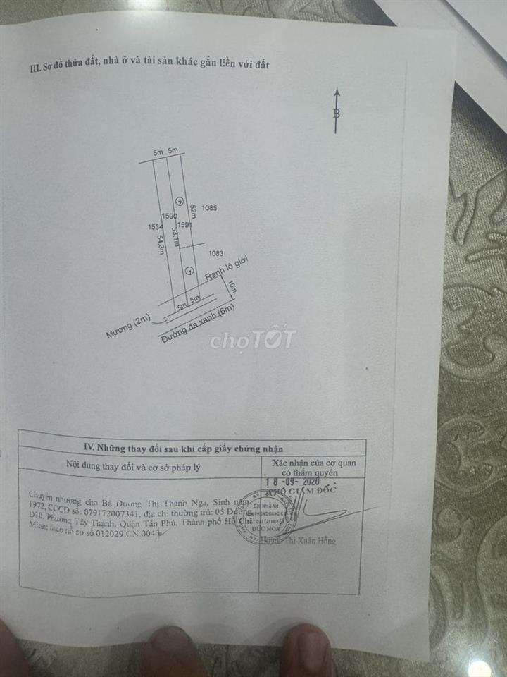 chính chủ bán đất nền full thổ cư