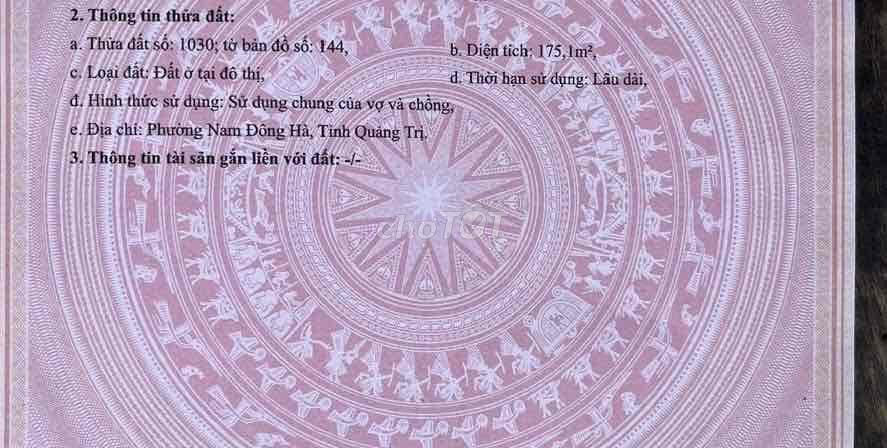 Bán đất Lê Thánh Tông Nam Đông Hà